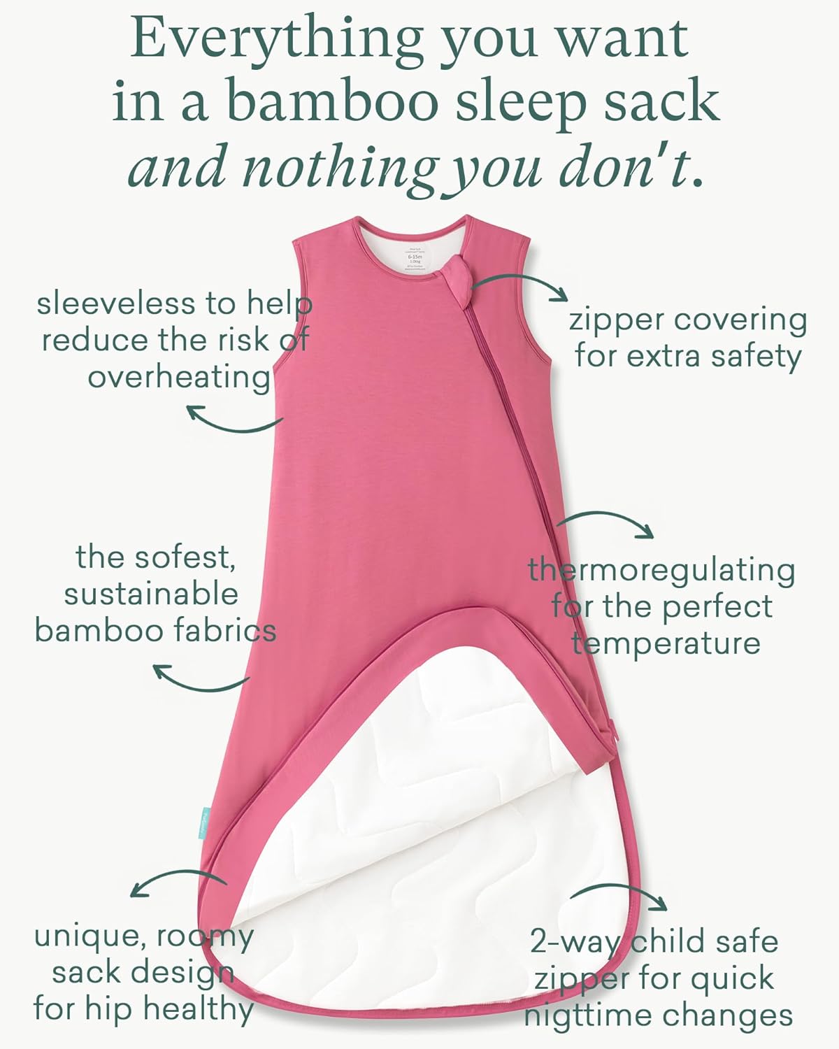 PurComfy Extra-Long Toddler Sleep Sack, Premium Bamboo Viscose Warm Sleeping Bag Supersoft 1.0 TOG Wearable Blanket 3T-4T-5T - Image 2