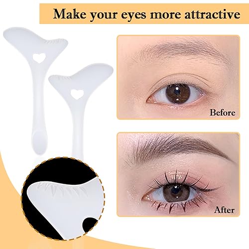 Miniatura 2 de Juome Herramienta de sello reutilizable para delineador de ojos inferior, 2 piezas, herramientas de sellos de pestañas inferiores, extensiones de