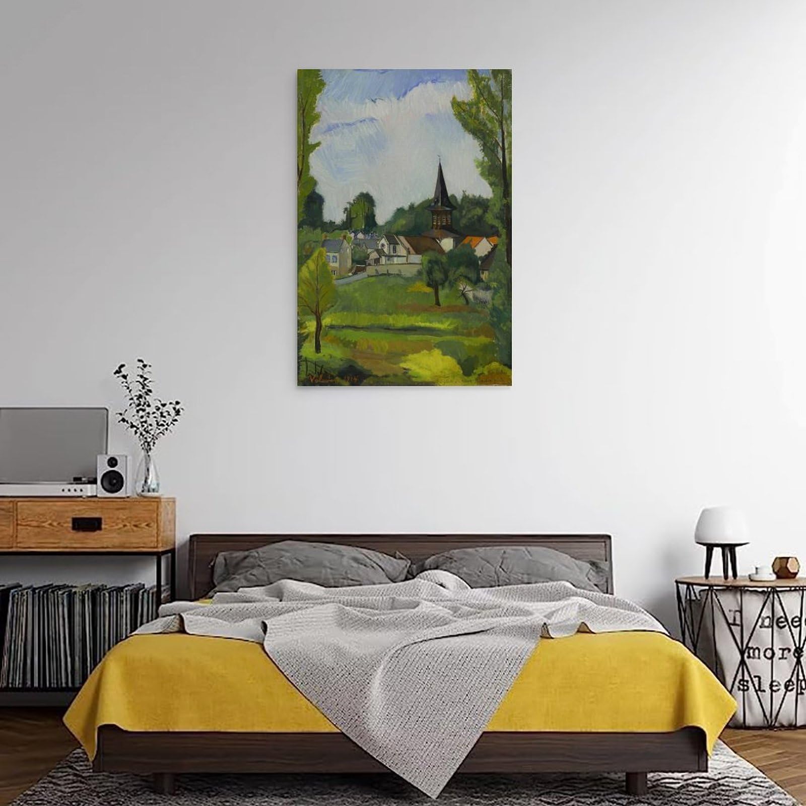 generisch Valadon Church by Suzanne Valadon Impresiones en Lienzo Modernas, Cuadros Decorativos para Habitación de Niños o Niñas, Cuadros de Pared para Sala de Estar Y Pinturas con Motivos Festivales