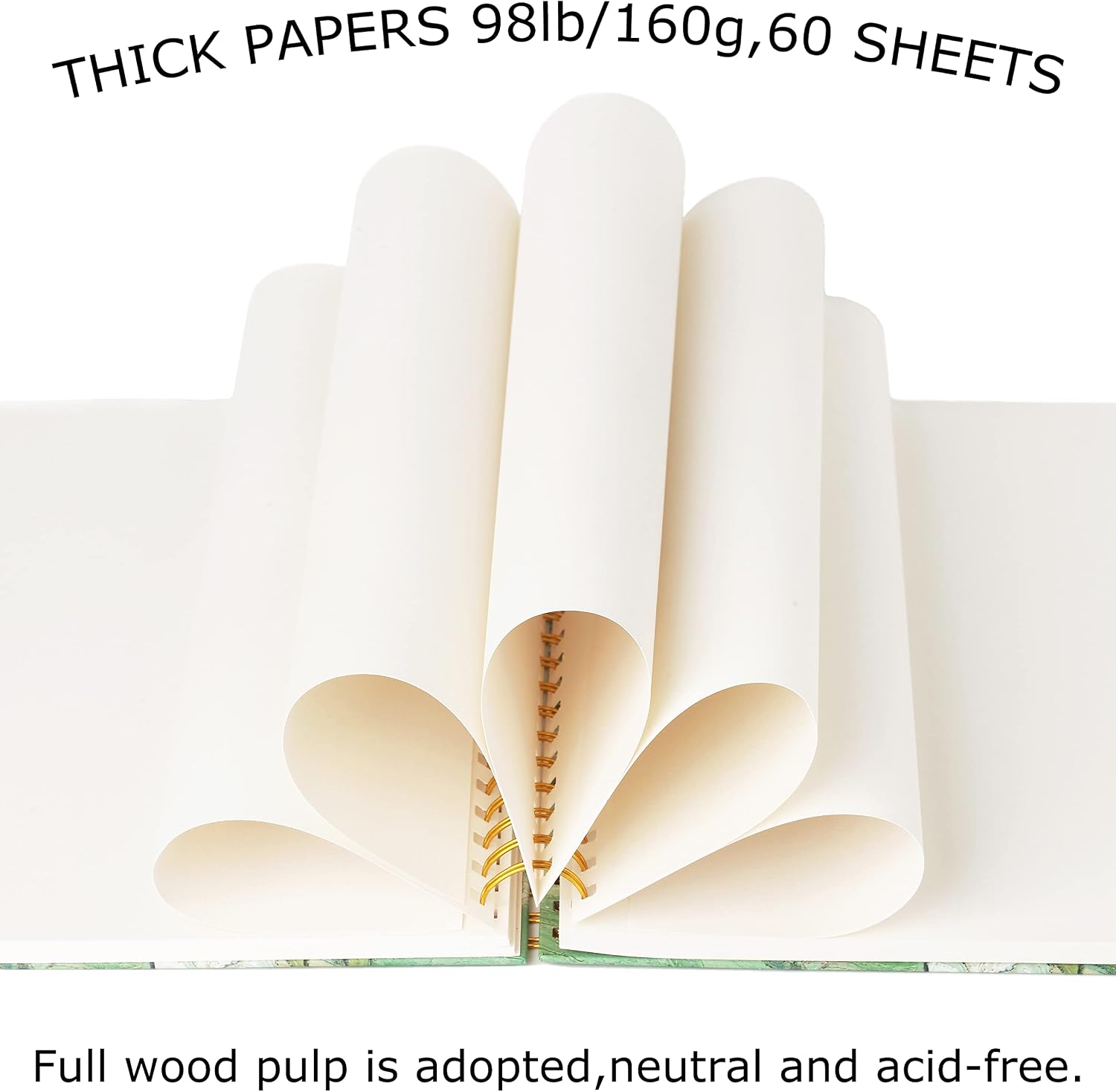 Van Gogh Mixed Media A4 Sketch Book, Spiral Bound Sketch Pad, 1 Pack 60Sheets (98lb/160gsm), Acid Free Art Sketchbook Sketching Drawing Painting Thick Paper for Kids Adults Beginners Artists
