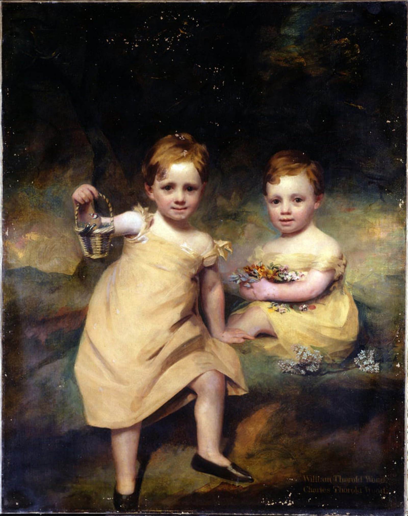 ARTXLXXBN Famous Art Print Poster Vintage Wall Art Double Portrait of William Thorold Wood and Charles Thorold Wood by Henry Raeburn Canvas Art Poster for Home Decor 60x90cm
