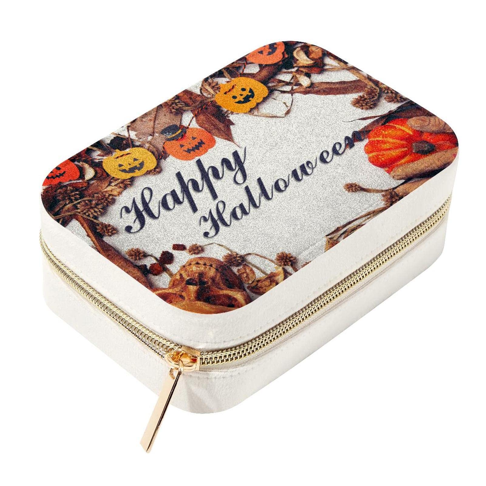 Estuche portátil de joyas de terciopelo ideal para regalar en Halloween