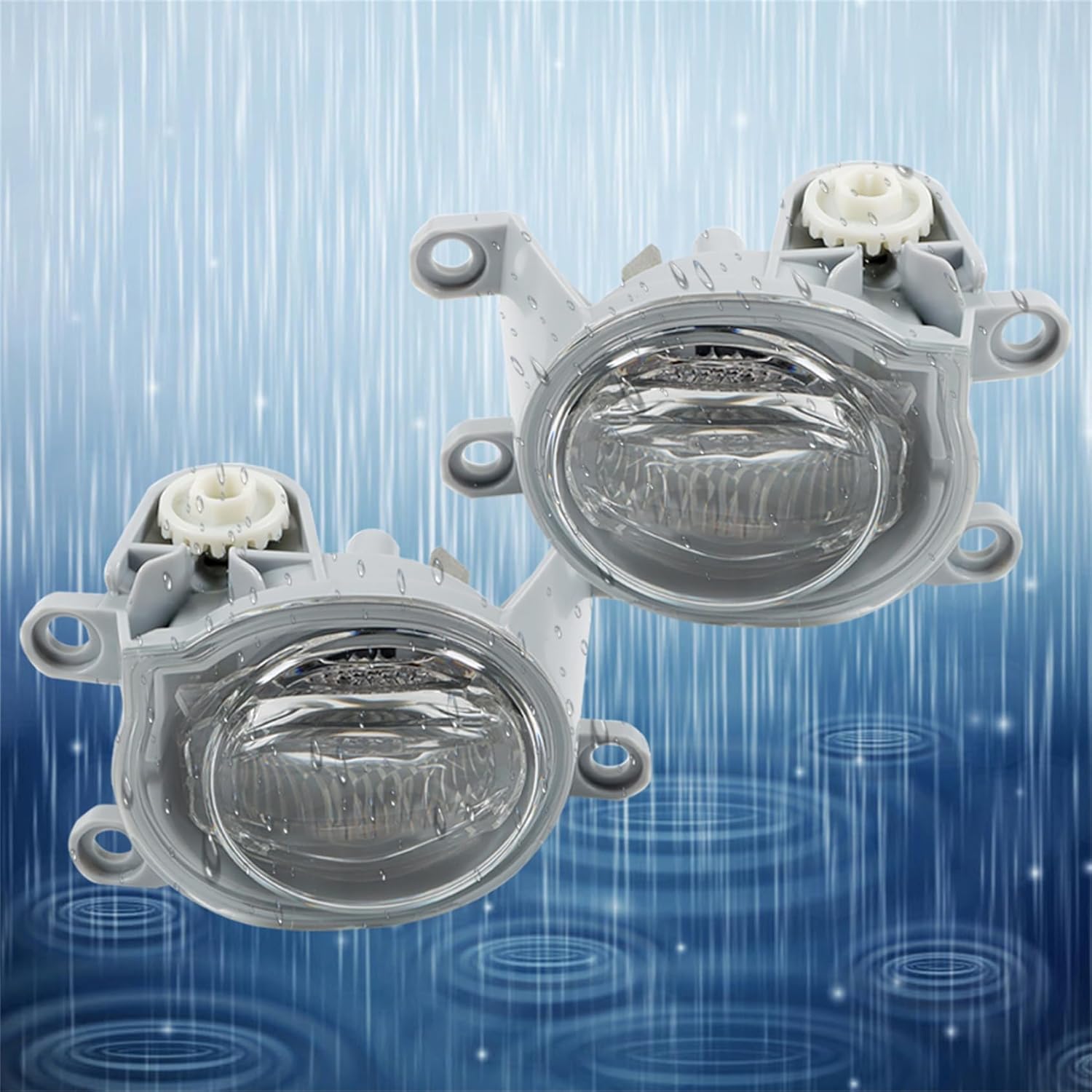 2-Pack Clear Fog Light Assembly with Bulbs Switch Wiring Kit Replacement for 2019-2021 Corolla Hatchback