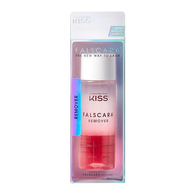 KISS Falscara DIY Eyelash Extension Remover with Natural Rosewater Gentle Soothing Nourishing Eye Cleanser for Removal of Artificial