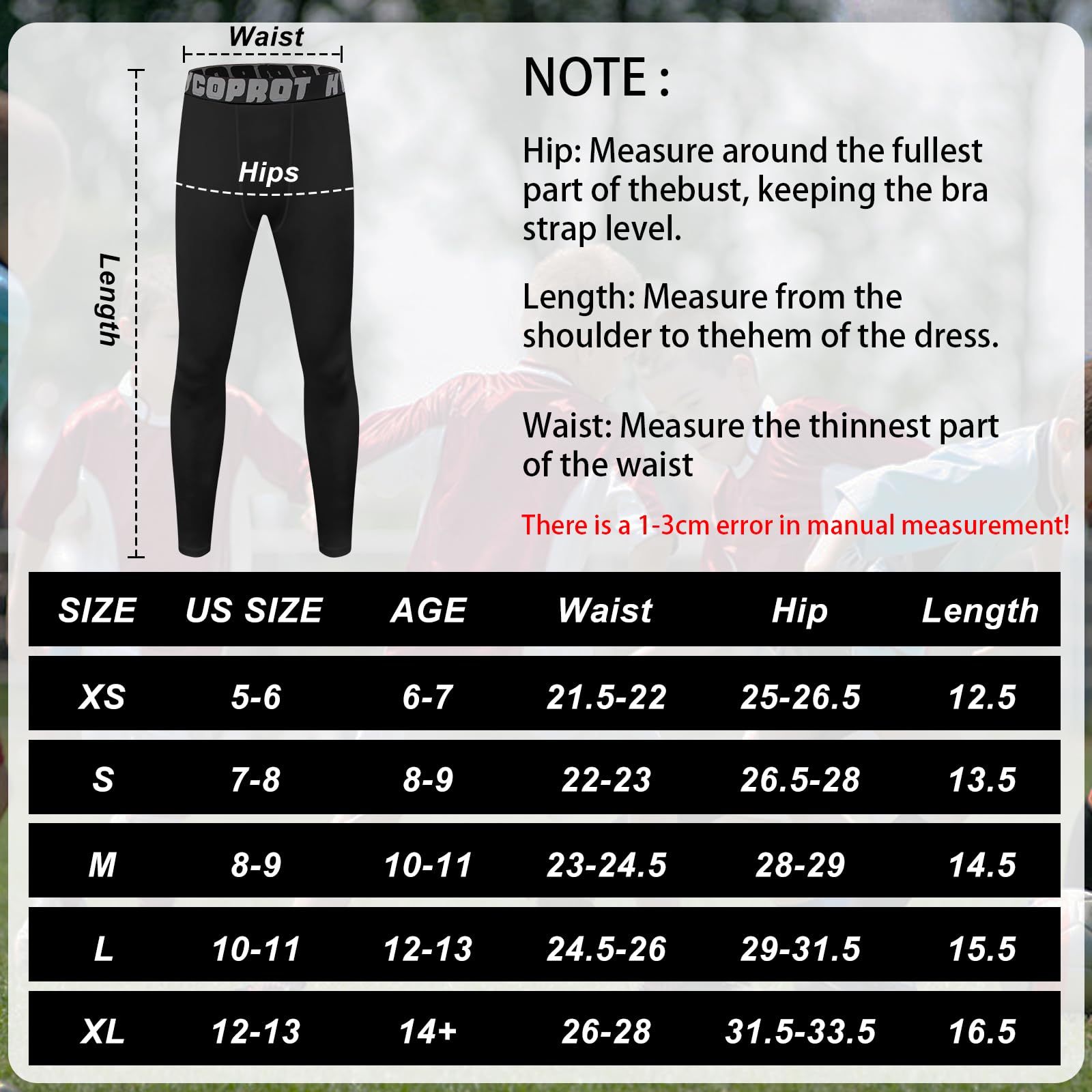 HYCOPROT Ragazzi Pantaloni Compression Leggings per Bambino Traspirante Sportivo ad Base Layer Pantaloncino Asciugatura Rapida per Corsa Calcio Pallacanestro