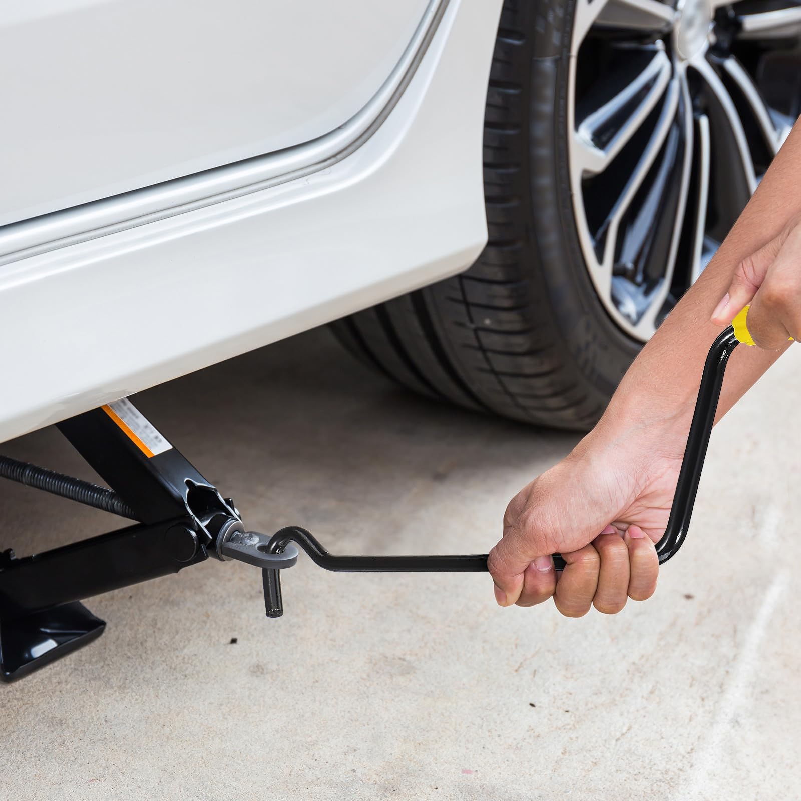 Manivelle de cric Poignée Acier Poignée Ergonomique pour Outils de cric Utilisation en Maintenance Automobile Couleur Noir Couleur Aléatoire