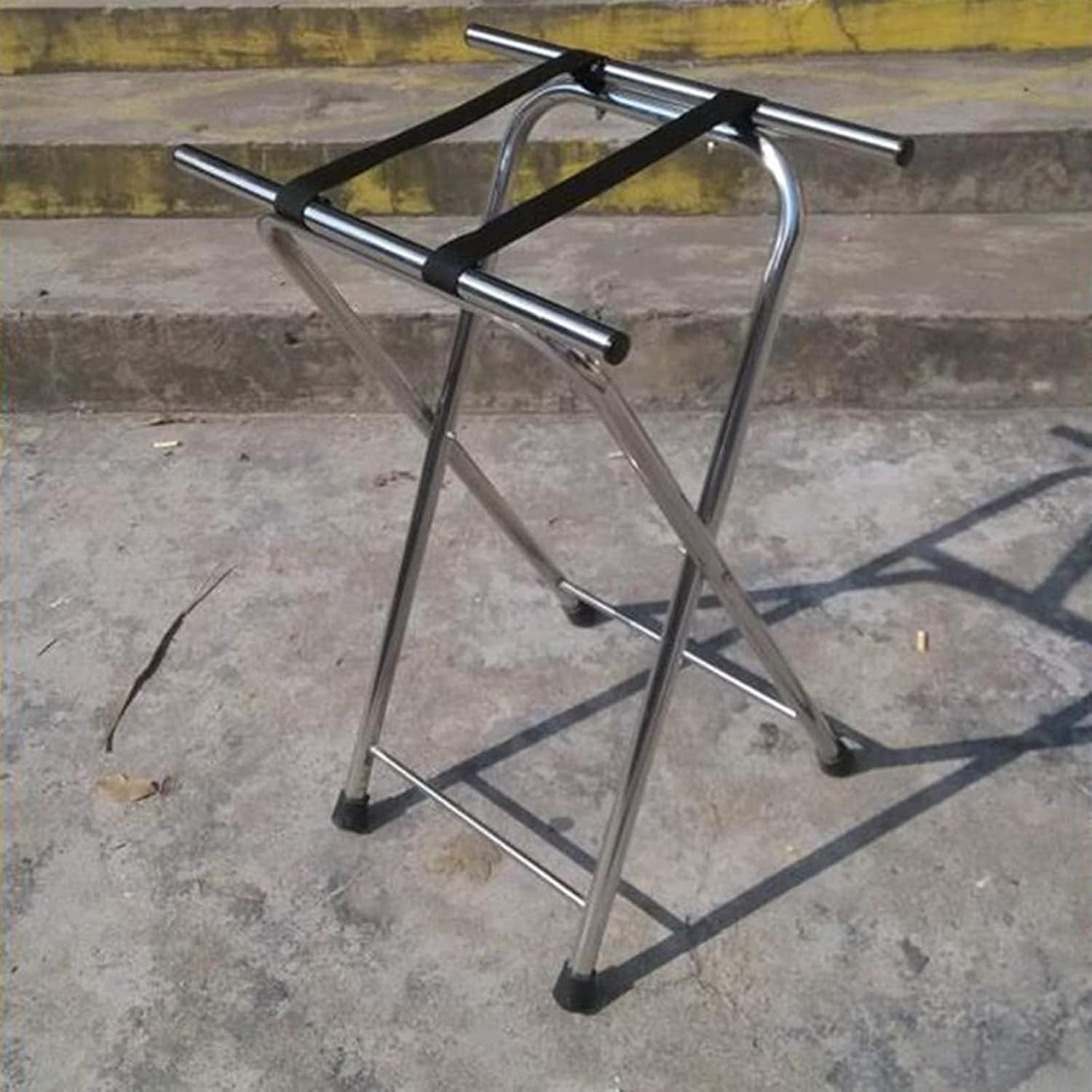 手荷物棚 バゲージラック 客室用荷物ラック 折りたたみ式スーツケーススタンド ステンレススチール製荷物ラック ホテル客室用 ラゲッジ