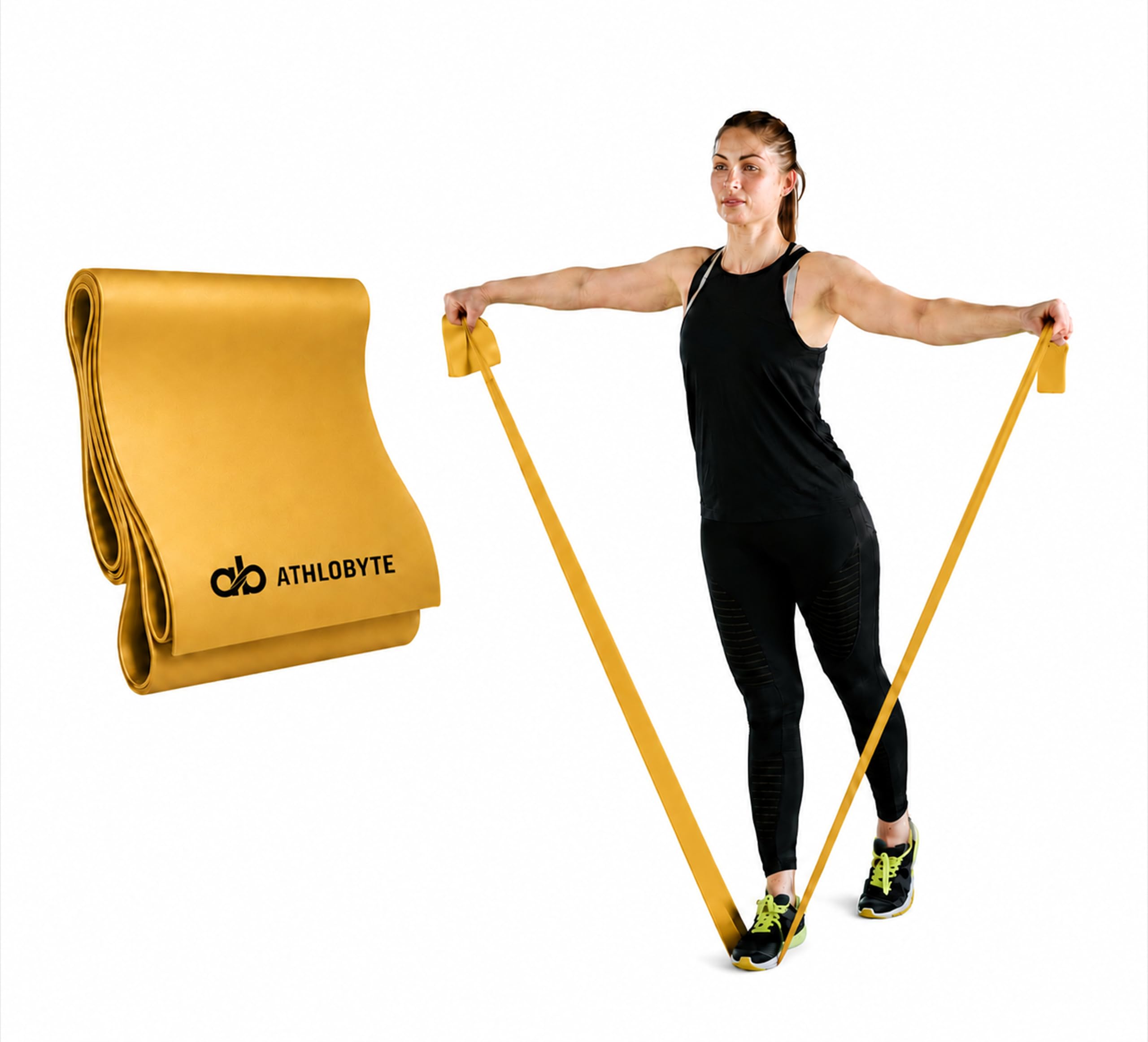 Exercise Band | Gold | 7Kg | Super Heavy | Thera for Home Fitness, Physiotherapy, Rehabilitation, Stretching Yoga, Pilates, Strength Training, & Gym Workout for Men & Women-picture-11