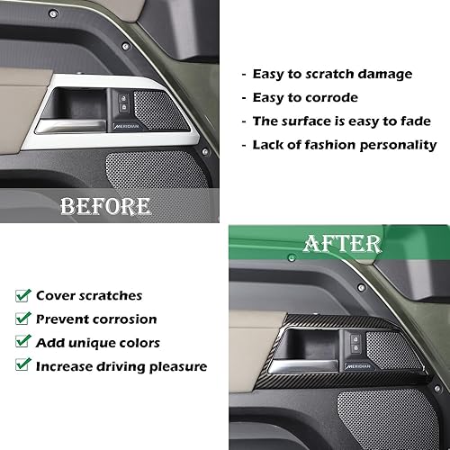 Miniatura 2 de PIUGILH Cubierta interior de la manija de la puerta compatible con Land Rover Defender 110 2020 2021 2022, marco de decoración de marco de puerta