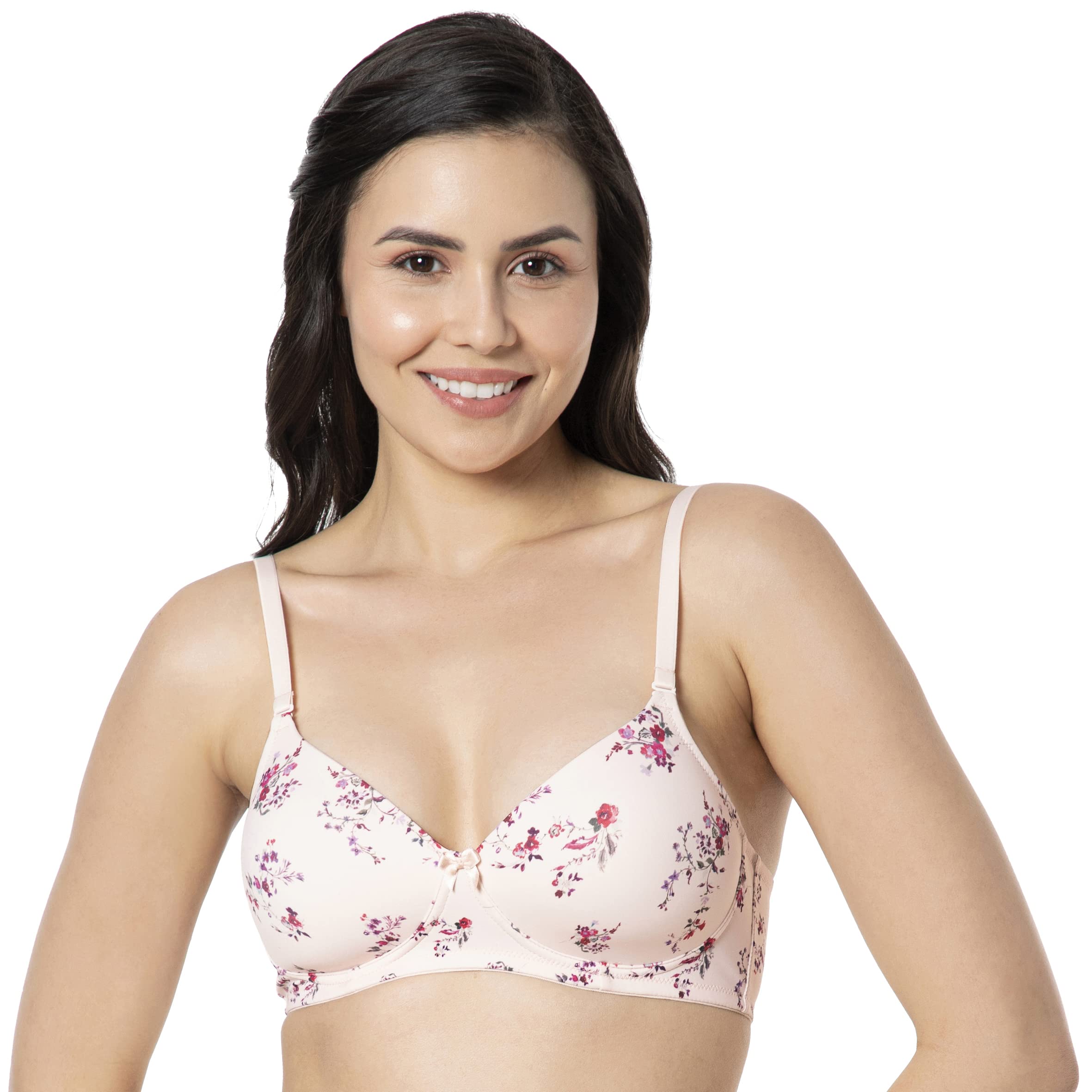 amante Women’s Printed Padded Non-Wired Full Coverage T-Shirt Bra | Seamless Smooth Cups | Everyday Comfort Bra | Soft Microfiber Fabric | Adjustable Straps-picture-26