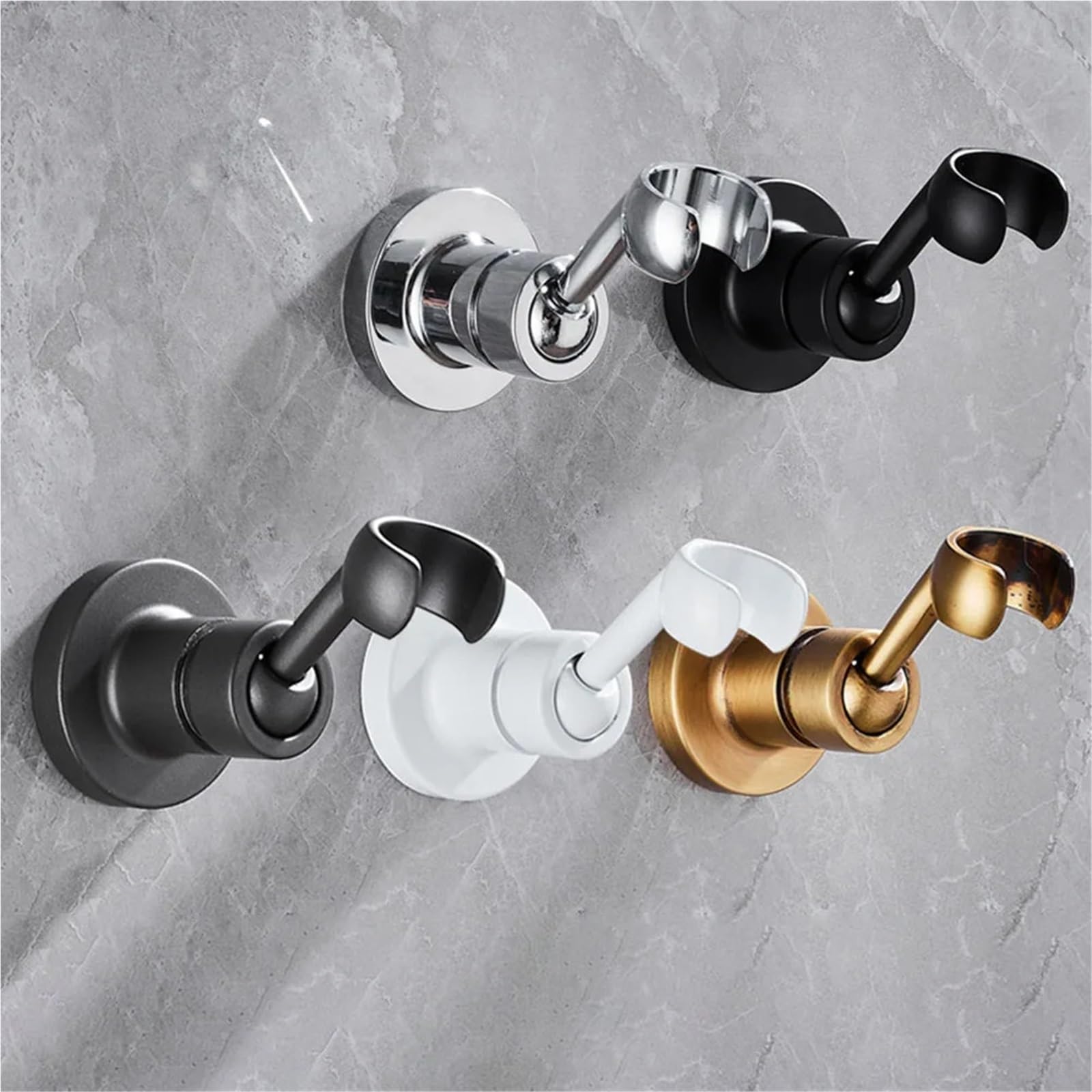 soporte de regadera 1 soporte for cabezal de ducha con tornillo ajustable 360 grados, for mano for baño(Black)