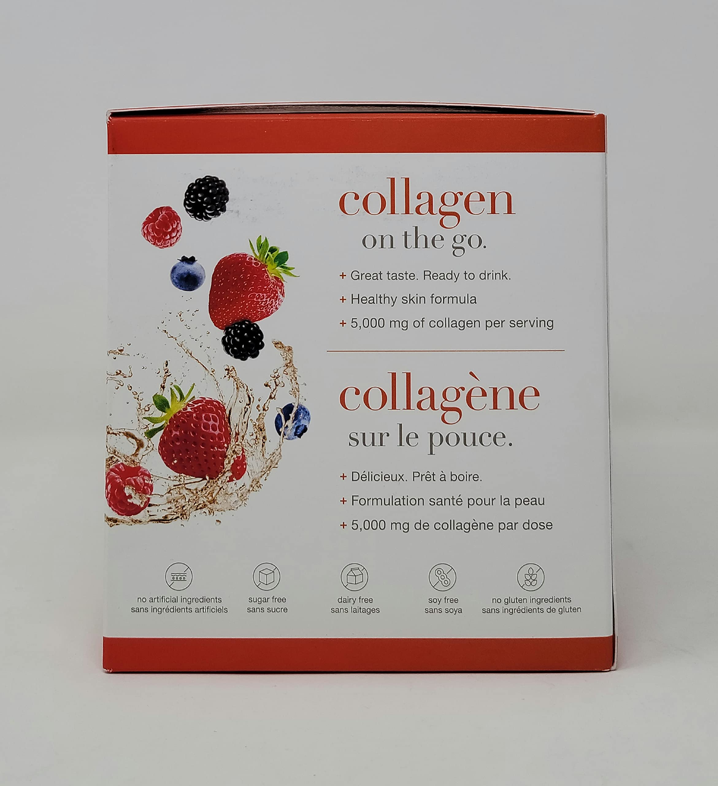 Youtheory Líquido de colágeno de bayas naturales sin azúcar, fórmula para piel saludable, 24 paquetes líquidos (720 ml)