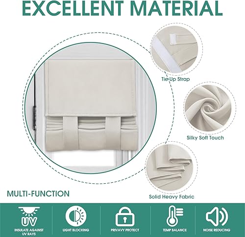 Miniatura 4 de HOMEIDEAS Cortinas de luz lateral para puerta delantera, cortinas de ventana de puerta lateral, cortinas de puerta delantera para ventana pequeña,