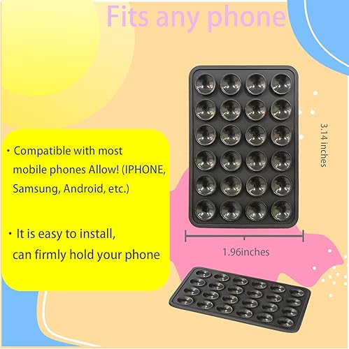 Miniatura 5 de Anytin Funda de silicona con ventosa para teléfono, soporte de teléfono de ducha con espejo manos libres, soporte de teléfono con ventosa multiusos