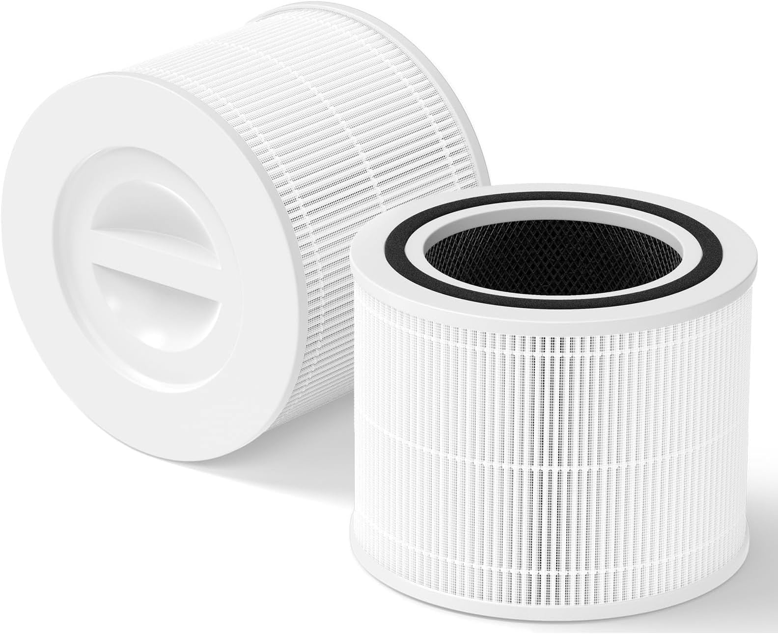 2 Pack Air Purifier Replacement Filters, Replacement Filter for LEVOIT Core 300 Core 300-P Core 300S Vortex Air Air Purifier, 3-in-1 H13 Grade True HEPA Filter Replacement, (White)