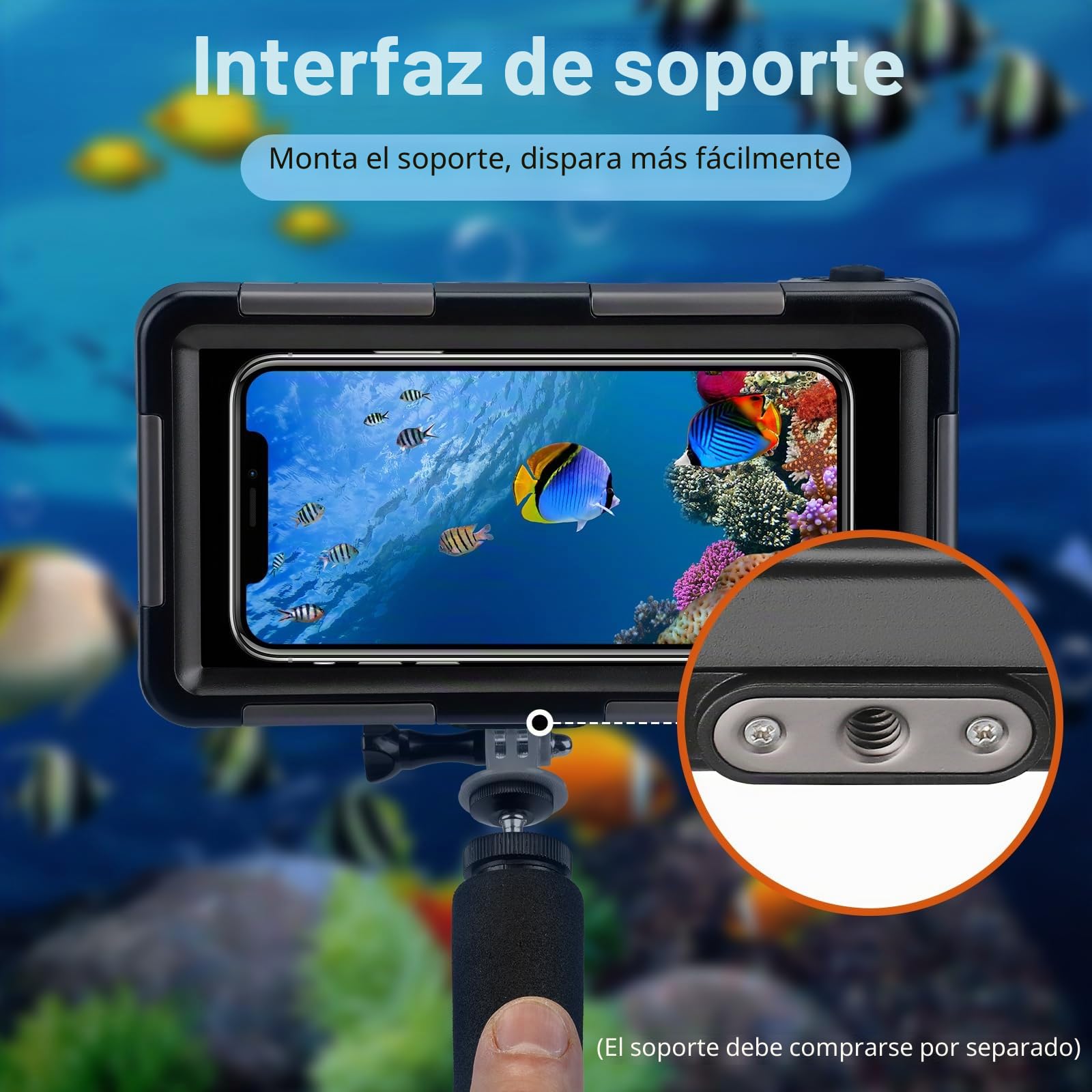 Carcasa sumergible para smartphones universales de 4,7 a 6,9 pulgadas, protección profesional [15 m/50 ft], pantalla táctil, con visor antivaho, funda impermeable para esnórquel, surf, fotos y videos