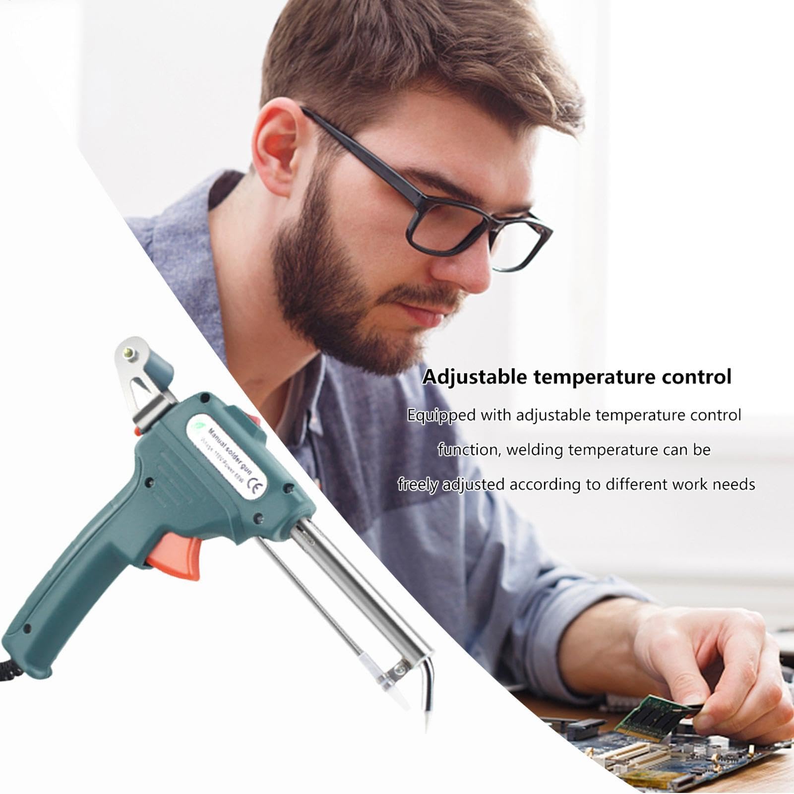 Kit de soldadura, soldador,Paquete de soldadura manual de calentamiento externo - Herramienta de reparación electrónica para el hogar, alimentación automática de estaño, temperatura ajustable