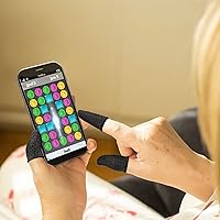 Vista 7 de Geyoga 40 fundas para dedos para juegos para pulgares, protector de dedos para juegos móviles (negro)