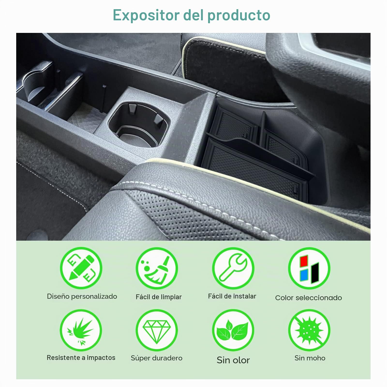 GAFAT Compatible con Renault Megane E-Tech/Scenic E-Tech 2022-2024 2025 Caja de Almacenamiento, Megane ETech Organizadora Bandeja para Reposabrazos+Bandejas Inferiores de la Consola Central