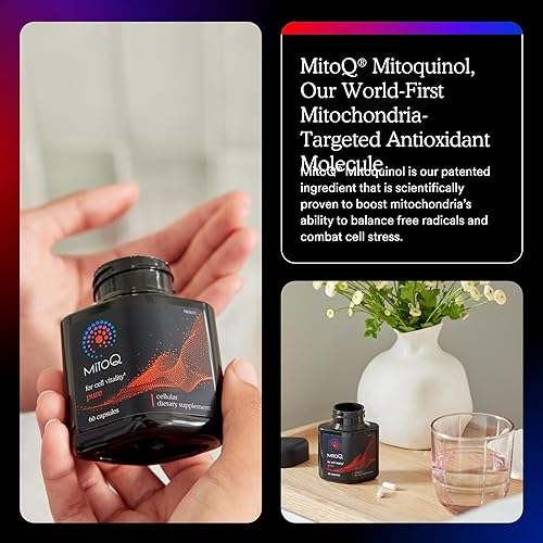 Miniatura 9 de MitoQ Suplemento avanzado de ubiquinol CoQ10 apoyo antioxidante para mitocondrias salud de órganos envejecimiento saludable y energía celular 60
