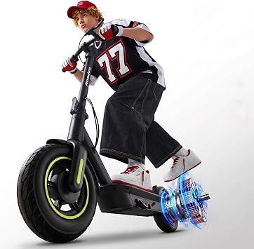 Roadvo Electric Scooter for Adults, 10" Pneumatic Tires Foldable Electric Scooter, 750W Peak Motor Escooter, Up to 20MPH, 30 Miles Range, Rear Wheel Drive, 265lbs Max Load, Commuting Escooter