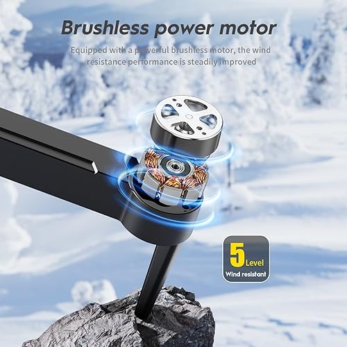 Miniatura 6 de Drone sin escobillas de fotografía aérea 4K - Drone de control remoto con cámara - Quadcopter versátil con retención de altitud, modo sin cabeza,