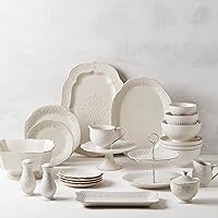 Vista 3 de Lenox French Perle Tazón central con pie, Blanco