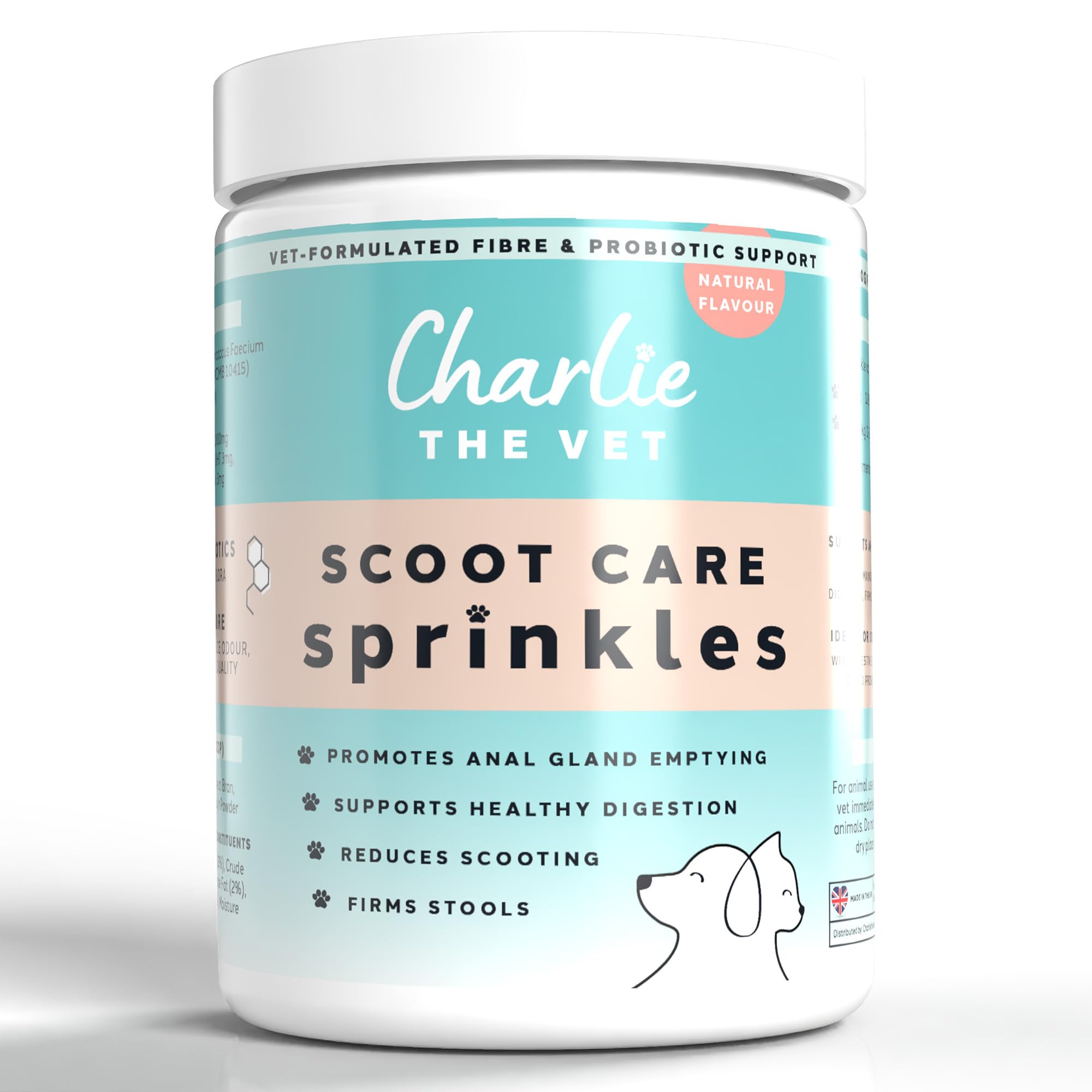 Scoot Care, Digestive Support for Dogs & Cats, with Probiotics & Prebiotics, 500g, Supports Anal Gland Health & Regular Transit