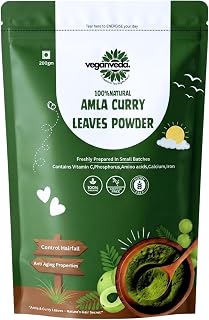 VeganVeda Natural Amla & Curry Leaf/leaves Powder | Plant-Based Superfood for Daily Nutrition & Hair Care | Organic, Vega... Price In India