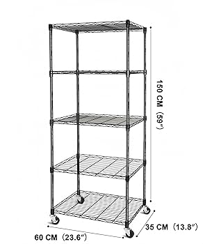 重量物対応 メタルシェルフ オーガナイザー 大容量 Amazon｜2YOU 5段収納棚 高さ調節可能 高耐久メタルシェルフ