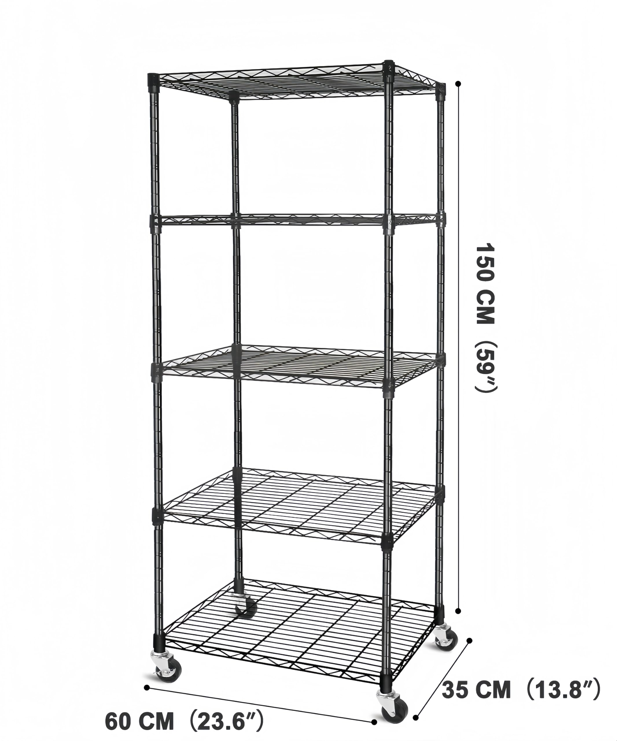Amazon｜2YOU 5段収納棚 高さ調節可能 高耐久メタルシェルフユニット