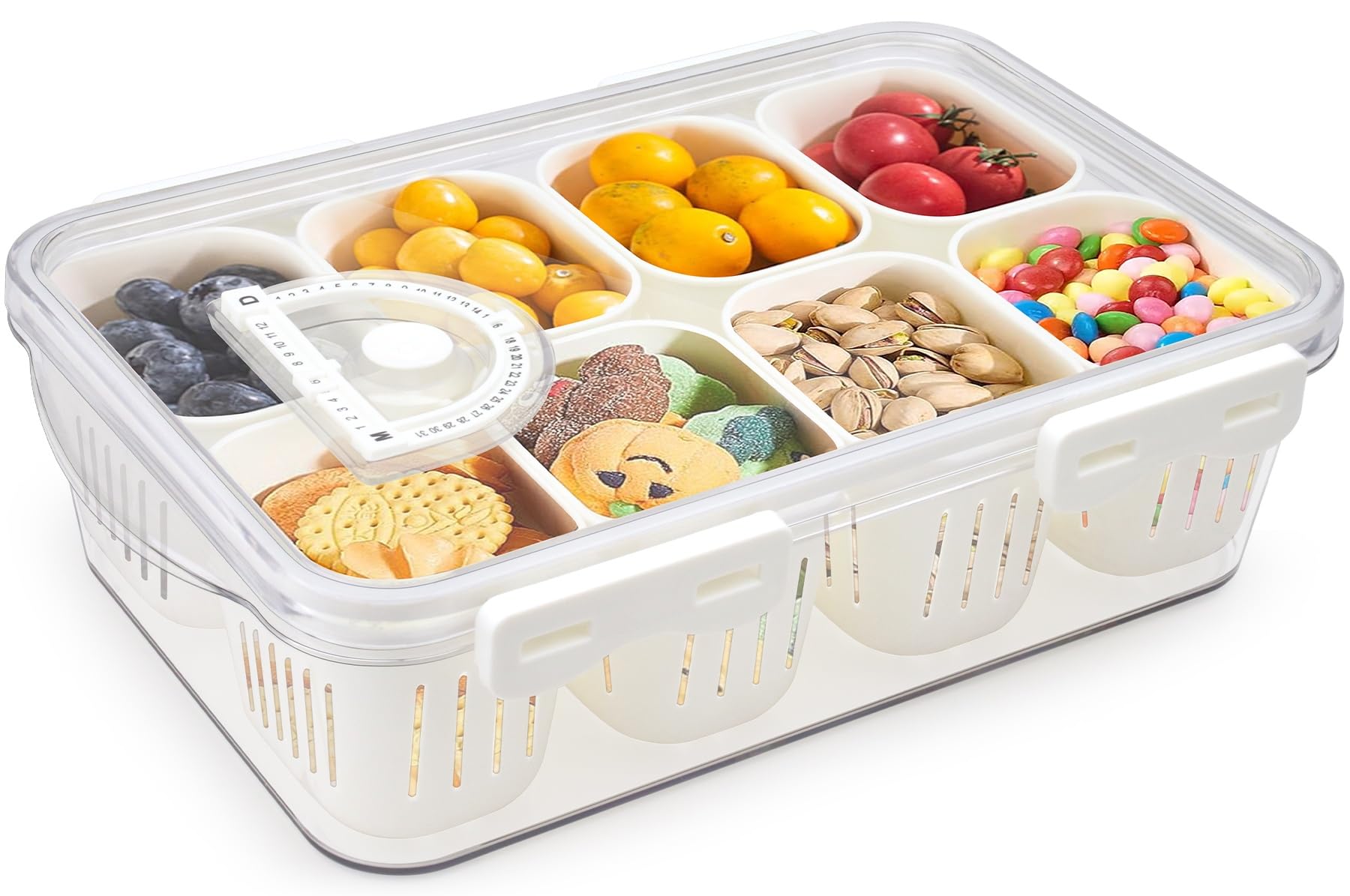 Amazon.com | Snackle Box - Divided Serving Tray with Lid - Snackle