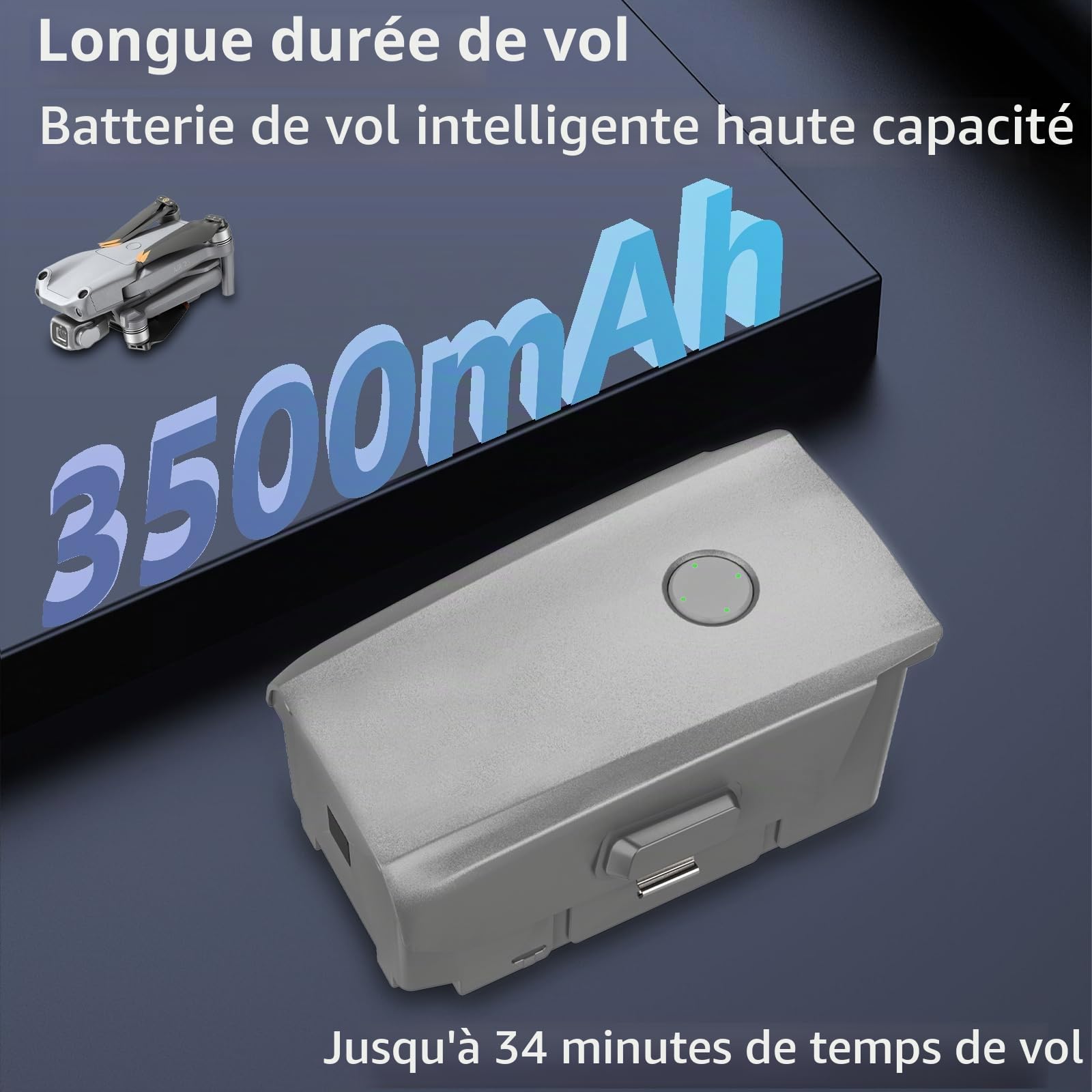 Mavic Air 2S Batterie intelligente 3500 mAh 11,5 V pour DJI Mavic Air 2S, 34 minutes Max Flight Time Batterie pour drone DJI Mavic Air 2