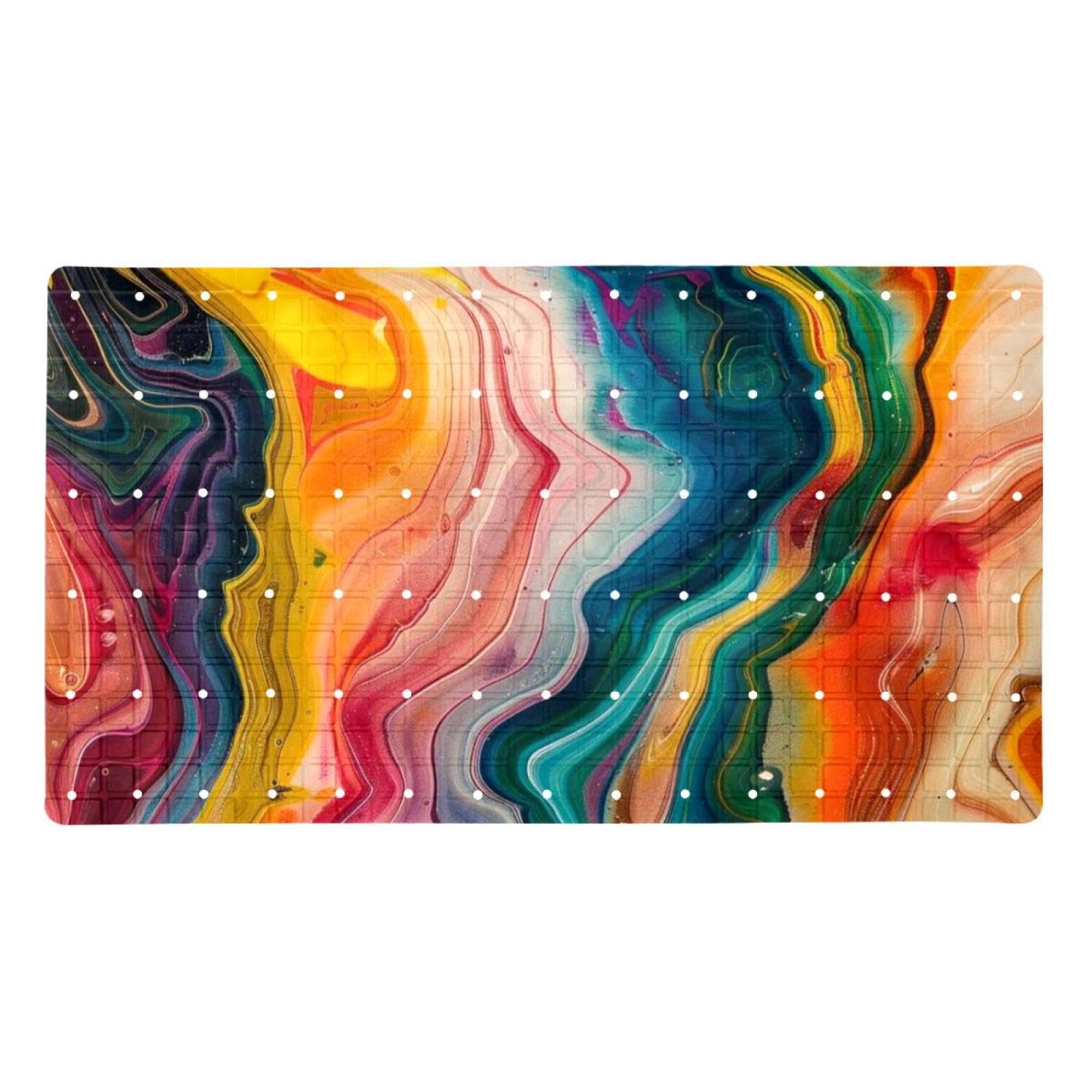 Tapis de bain artistique pour sécuriser la sortie de douche des enfants et adultes