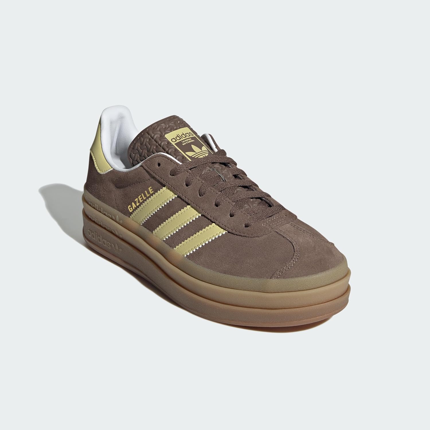 Adidas Gazelle Bold Womens Sneaker (Earth Strata Powder Yellow, 6.5)