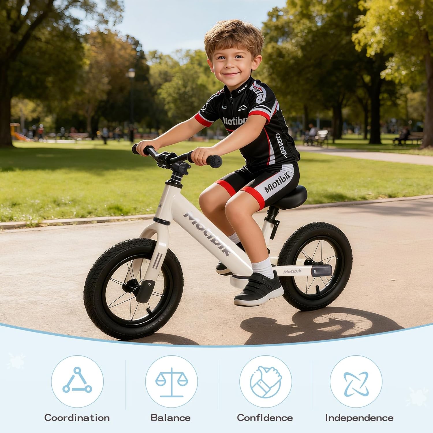 Toddler Balance Bike 3 Year Old,12 Inch Inflatable Rubber Tires,No Pedal Kids Toy Bike for 3-6 Years Old,The Perfect First Bike 3-6 Boys Girls, Multiple Colors