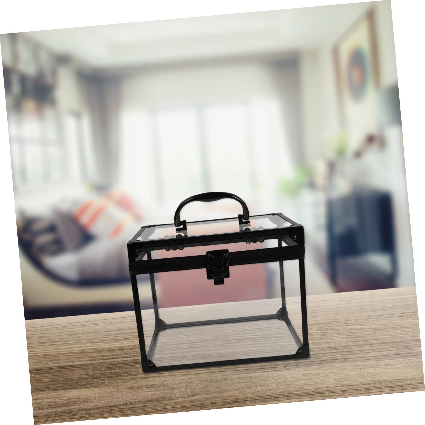 FRCOLOR Elegante Custodia Da Viaggio Per Il Trucco Organizer Per Gioielli Beauty Case Con Lucchetto E Chiavi