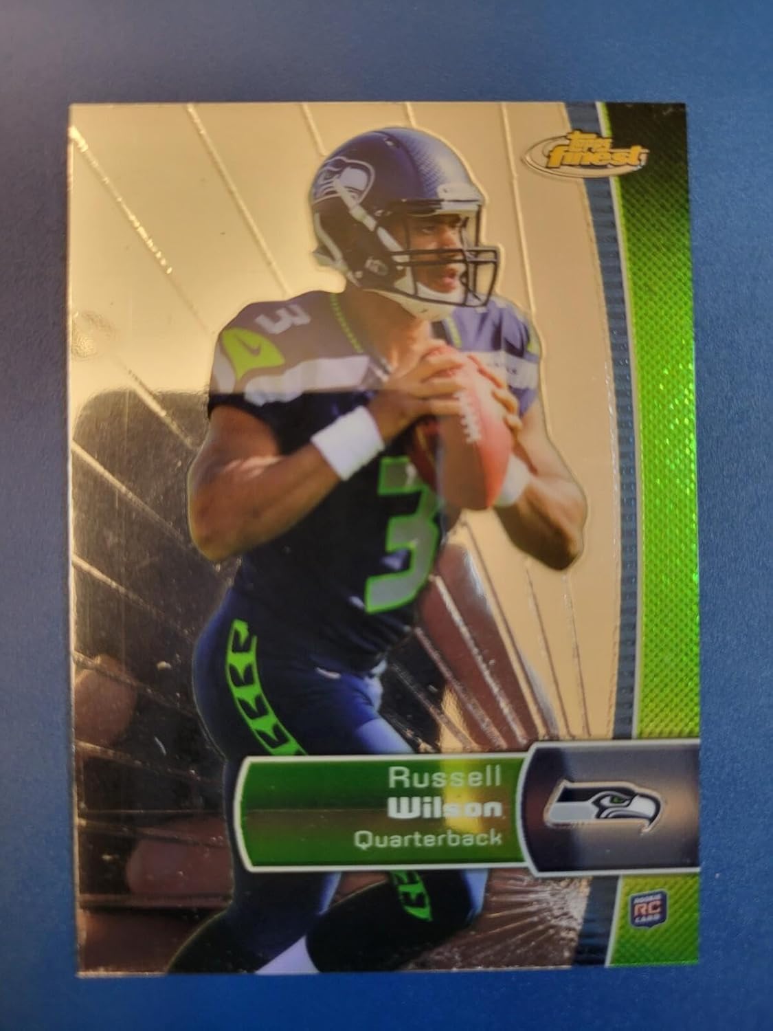 Russell Wilson 2012 TOPPS FINEST ROOKIE RC #140 SEATTLE SEAHAWKS! - Football Cards