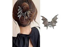 Black Bat Hair Claw Clip: Gothic & Punk Bat Hair Barrettes for Halloween Styling