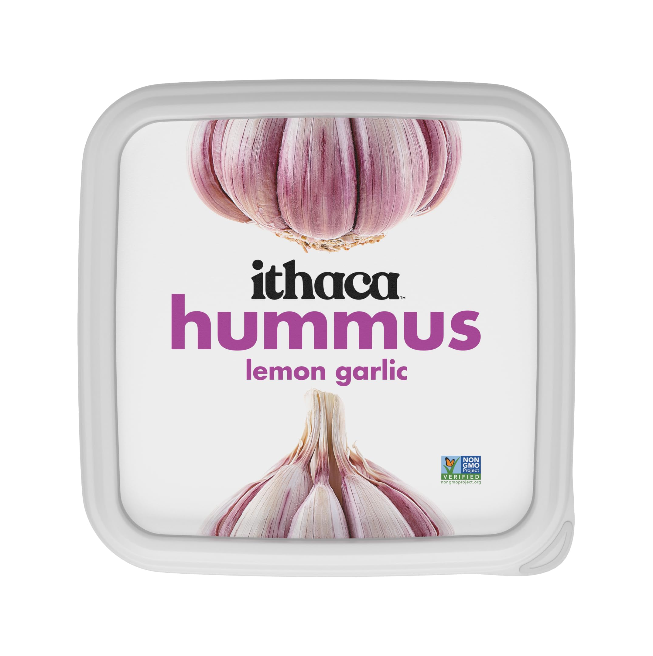 Ithaca Lemon Garlic Hummus, Non-GMO, Minimal Ingredients, 10oz