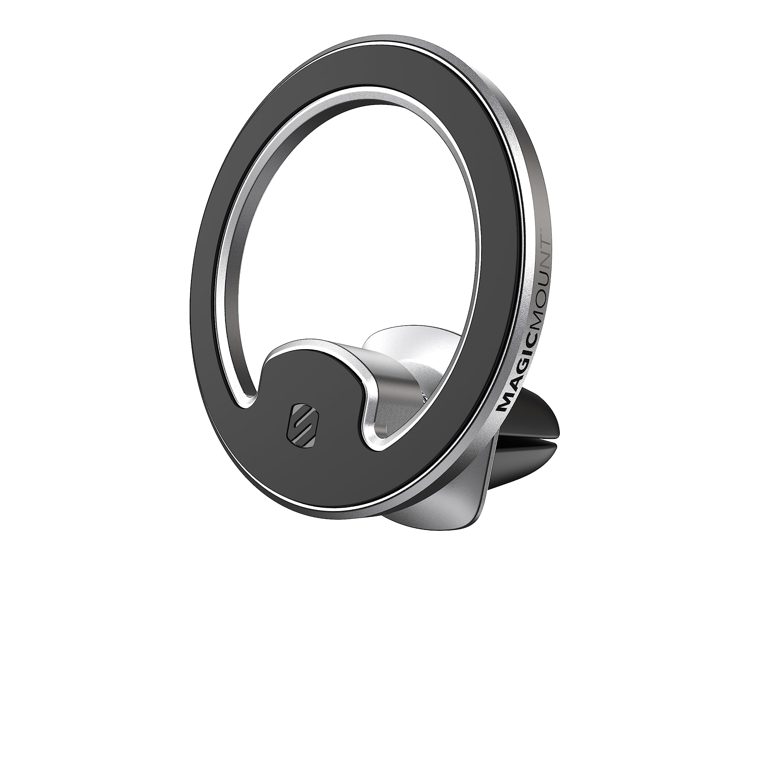 Scosche MagicMount MEMSV Elite2 Magnetic Phone Mount for Car Vent, MagSafe Phone Holder with 360° Adjustable Magnet Head, Cell Phone Stand Compatible with iPhone 16/15/14/13/12 & MagSafe Case, Silver