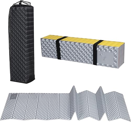 PATIKIL Almohadilla de dormir de espuma de celda cerrada aislada R-Value 2.1 Almohadilla de dormir plegable Esterilla de dormir ligera para acampar