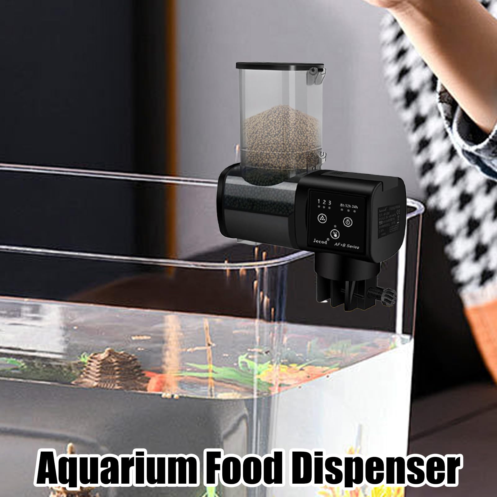 Mangeoire À Poissons Distributeur De Nourriture Grande Capacité pour | Distributeur Automatique De Nourriture 500 Ml Alimentation poissons : ,