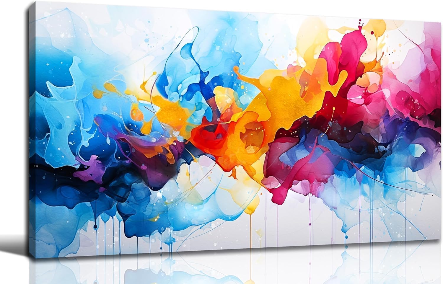 Abstract Wall Art Large Canvas Prints Modern Living Room Bedroom Home Office Wall Decor Framed Colorful Circle Abstract Picture Ready to Hang Size 20x40