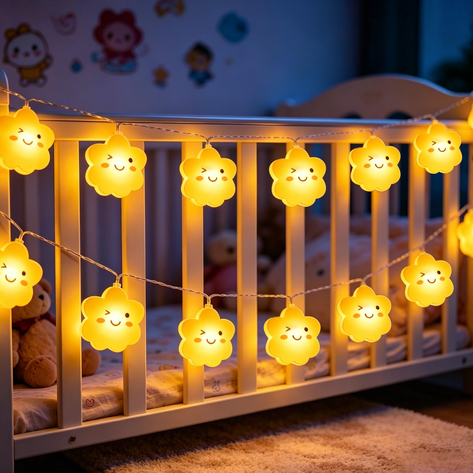 Lincentra 3M 15 LED Star Fairy Lights for Kids Bedroom Battery Powered