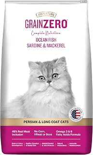 Grain Zero Persian Dry Cat Food 1.2kg | Ocean Fish, Sardine & Mackerel | 48% Fresh Fish Inclusion, No Grain Formula, Glute... Price In India