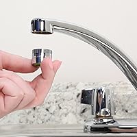 Vista 6 de Danco 10485 Aireador de grifo de ahorro de agua extra de doble rosca, verde, 1.0 GPM, cromado