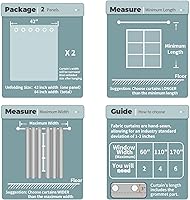 Vista 5 de Cortinas opacas «BGment Moon and Stars» para dormitorio infantil. 2-Azul marino