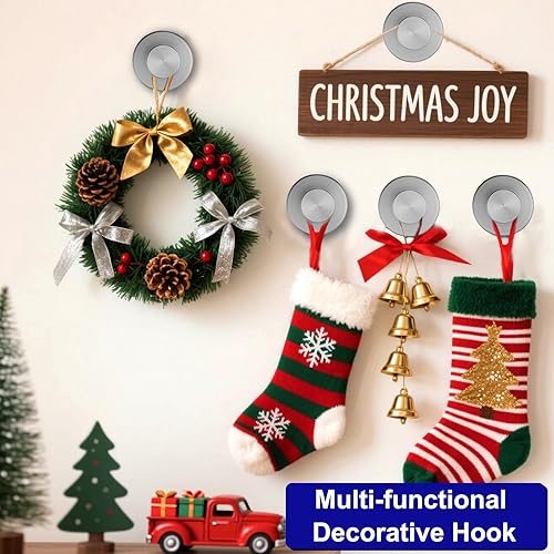 Miniatura 8 de Ganchos para colgar toallas, batas de baño o esponjas, extraíbles, ideales para duchas, ventanas, puertas de vidrio y paredes del baño, paquete de 2