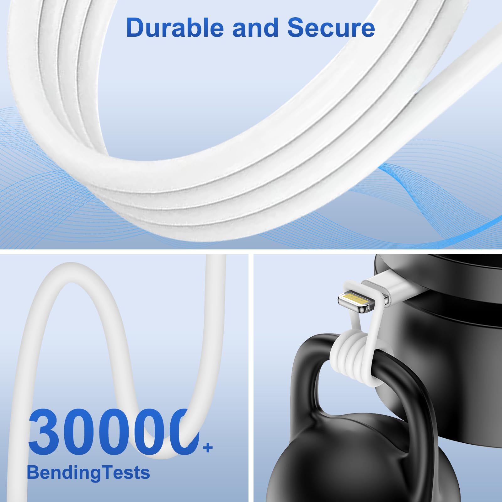 Cavo iPhone 3M Apple Certificato MFi, Cavo Lightning 3M Cavi Ricarica iPhone Filo Caricatore i-Phone Cavetto USB to Lightning Caricabatterie pour iPhone 14 13 12 11 Pro Max XS XR X 8 7 6 6s SE iPad